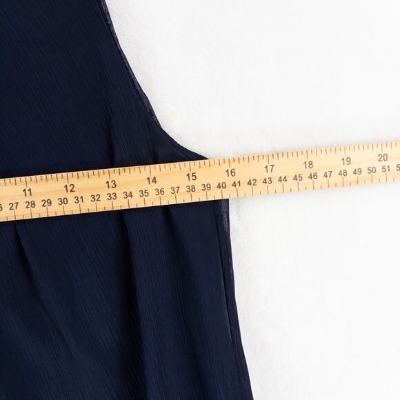 Robbie Bee Dress Size 6 Navy Blue Tank Sleeveless Midi Sundress Comfort Whimsy - Picture 8 of 10